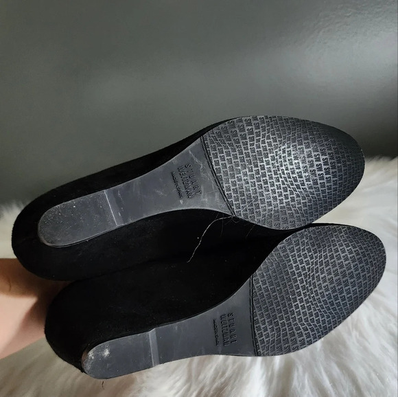 Stuart Weitzman Suede Black Loafer Wedge - Picture 7 of 7